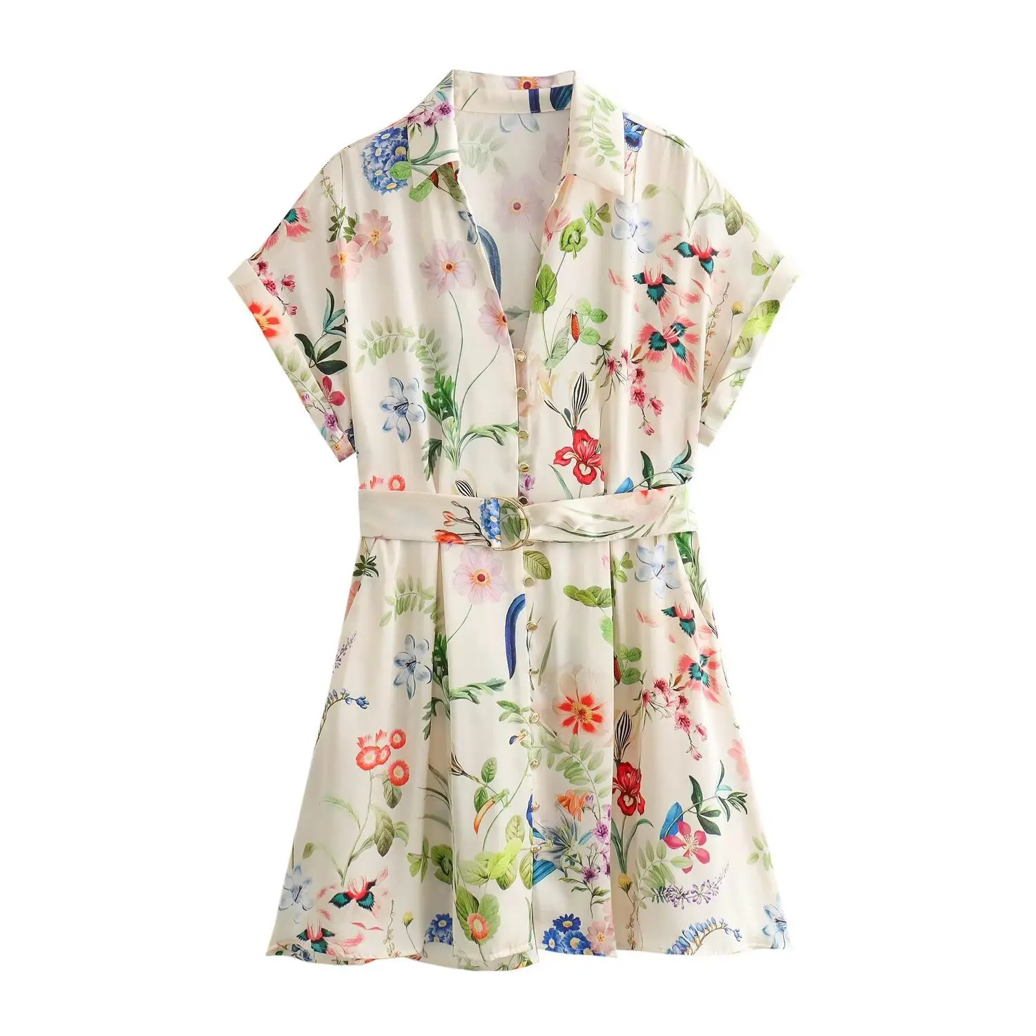 TAOP&ZA women's spring and summer new gentle style V-neck short-sleeved belt floral printed silk satin texture dress
TAOP&ZA women's spring and summer new gentle style V-neck short-sleeved belt floral printed silk satin texture dress