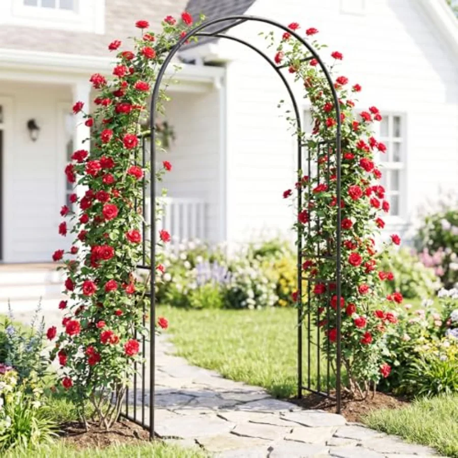 Garden Arch Outdoor Metal Arbor Trellis, 86'' Heavy Duty Steel Pergola Arch with Ground Stakes for Climbing Plants, Wedding, Pa
Garden Arch Outdoor Metal Arbor Trellis, 86'' Heavy Duty Steel Pergola Arch with Ground Stakes for Climbing Plants, Wedding, Pa