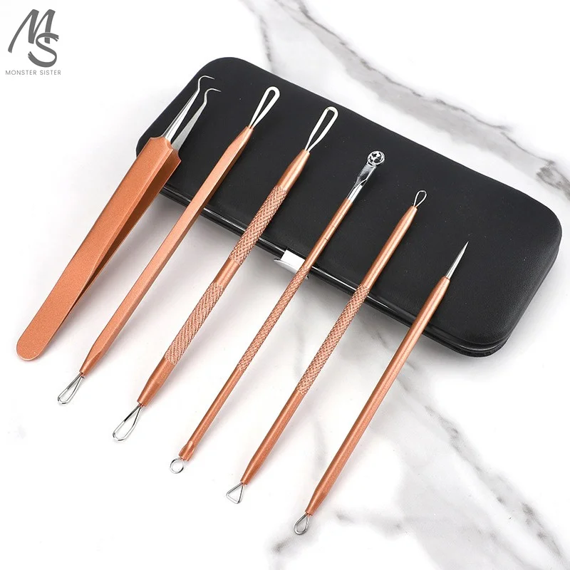 6 Pcs Acne Needle Blackhead Remover Extraction Pore Black Head Clean Face Skin Care Cleansing Needle Blemish Removal Tool
6 Pcs Acne Needle Blackhead Remover Extraction Pore Black Head Clean Face Skin Care Cleansing Needle Blemish Removal Tool