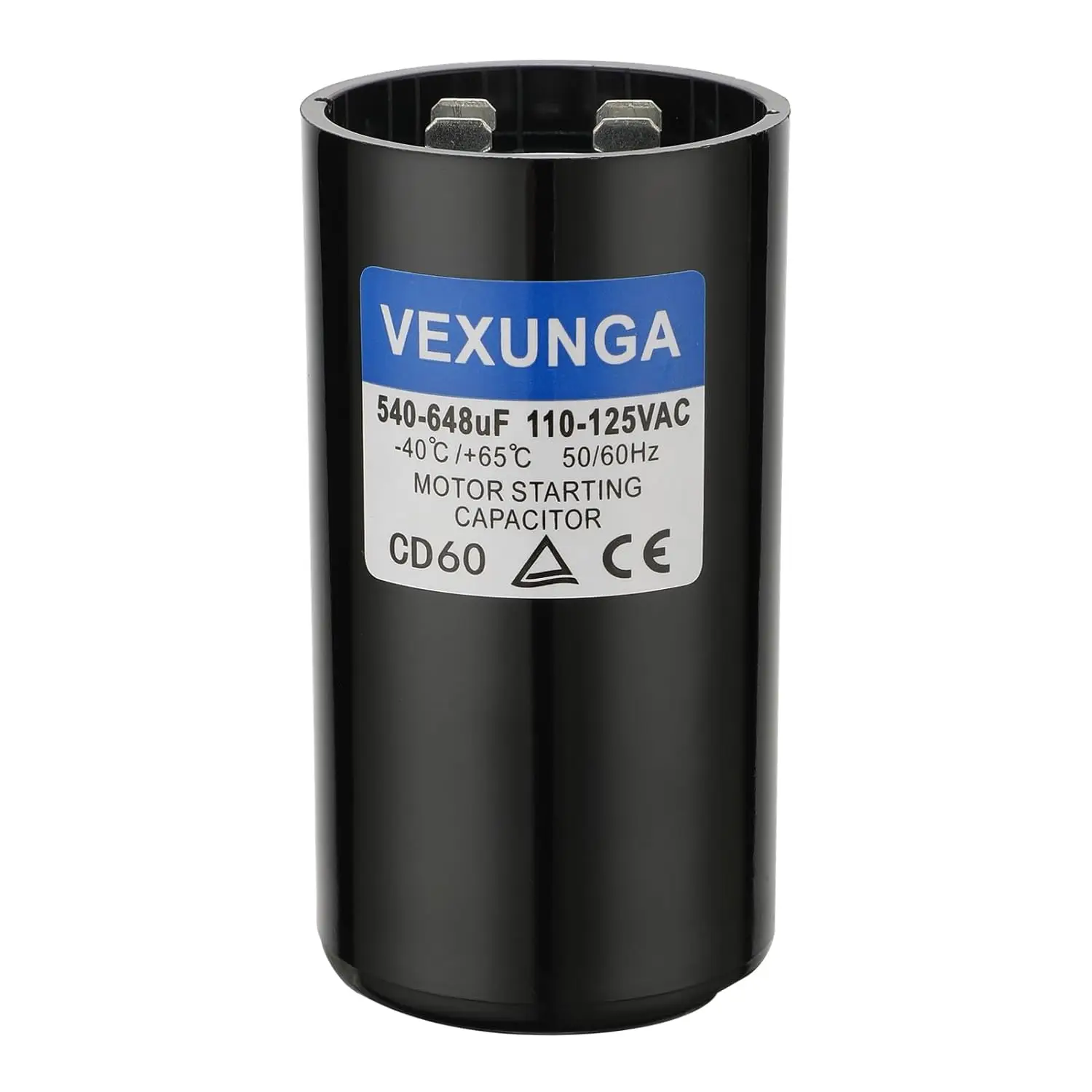540-648 uF MFD 110-125 VAC 50/60 Hz Round Motor Start Capacitor CD60 Single Phase for AC Motors, Pool Pump, Well Pump
540-648 uF MFD 110-125 VAC 50/60 Hz Round Motor Start Capacitor CD60 Single Phase for AC Motors, Pool Pump, Well Pump