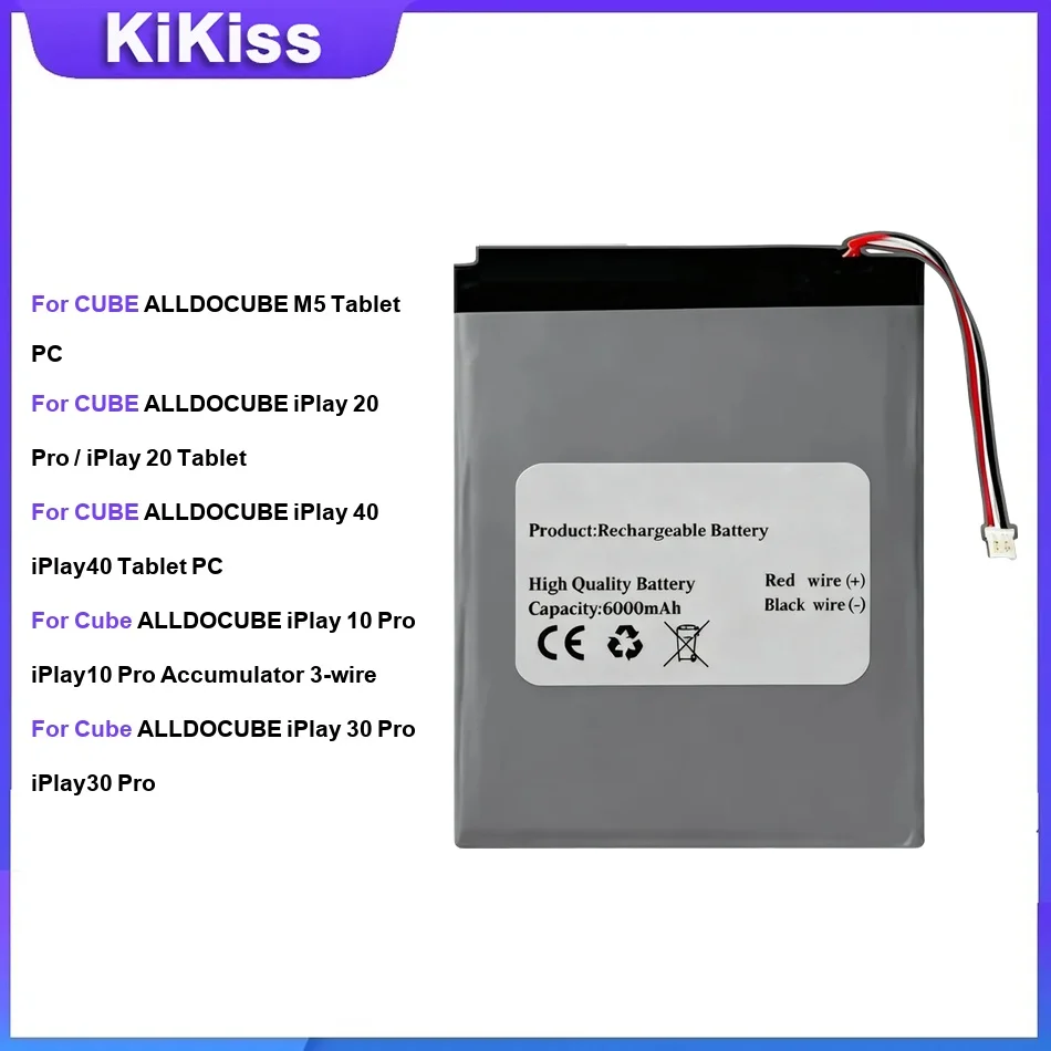 Battery For CUBE ALLDOCUBE M5 iPlay 20 Pro / iPlay 20 40 iPlay40 0 Pro iPlay10 Pro Accumulator 3-wire 30 Pro iPlay30 Pro
Battery For CUBE ALLDOCUBE M5 iPlay 20 Pro / iPlay 20 40 iPlay40 0 Pro iPlay10 Pro Accumulator 3-wire 30 Pro iPlay30 Pro