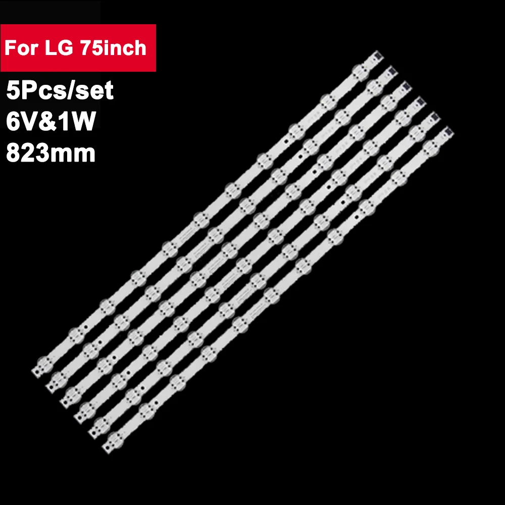 5pcs 6V 823mm Led Backlight Strip For LIG 75inch 11led CSP SSC_Trident_75UK65 75UK6200PCB 75UK6190PUB 75UK6570PUD 75UM7570AUE
5pcs 6V 823mm Led Backlight Strip For LIG 75inch 11led CSP SSC_Trident_75UK65 75UK6200PCB 75UK6190PUB 75UK6570PUD 75UM7570AUE