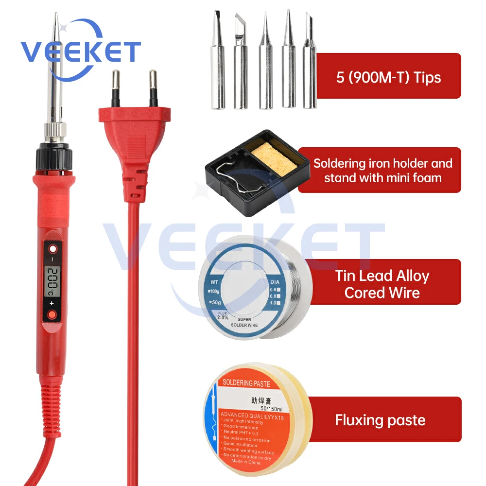 AC220V 110V 80W Digital Display Welding Repair Tools Adjustable Temperature Ceramic Heater Household DIY
AC220V 110V 80W Digital Display Welding Repair Tools Adjustable Temperature Ceramic Heater Household DIY