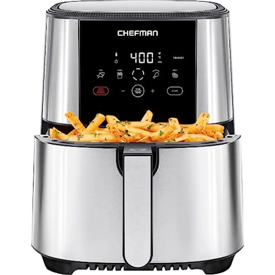 TurboFry Touch Air Fryer, Large 5-Quart Family Size, One Touch Digital Control Presets, French Fries, Chicken, Meat, Fish, Nons
TurboFry Touch Air Fryer, Large 5-Quart Family Size, One Touch Digital Control Presets, French Fries, Chicken, Meat, Fish, Nons
