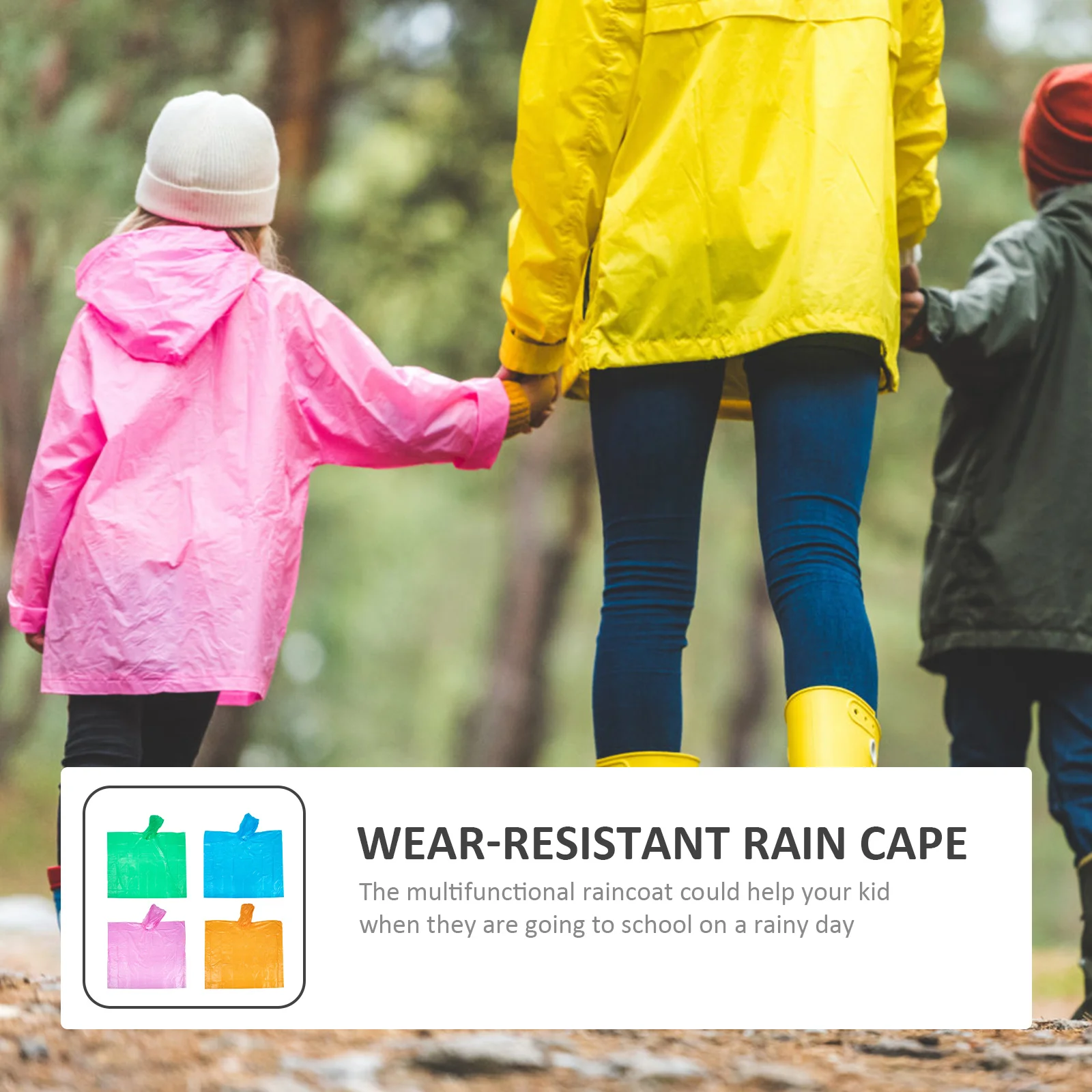 4Pcs Children Rain Ponchos Convenient Wear-Resistant Peva Kids Outdoor Waterproof School Raincoats Rain Coat
4Pcs Children Rain Ponchos Convenient Wear-Resistant Peva Kids Outdoor Waterproof School Raincoats Rain Coat