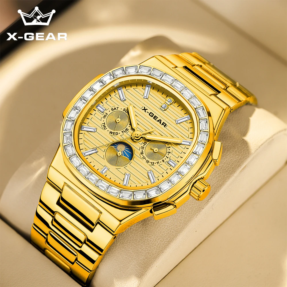 Fashion Square Men's Automatic Mechanical Wristwatch Luxury Rhinestone Stainless Steel Band Business Wristwatch
Fashion Square Men's Automatic Mechanical Wristwatch Luxury Rhinestone Stainless Steel Band Business Wristwatch