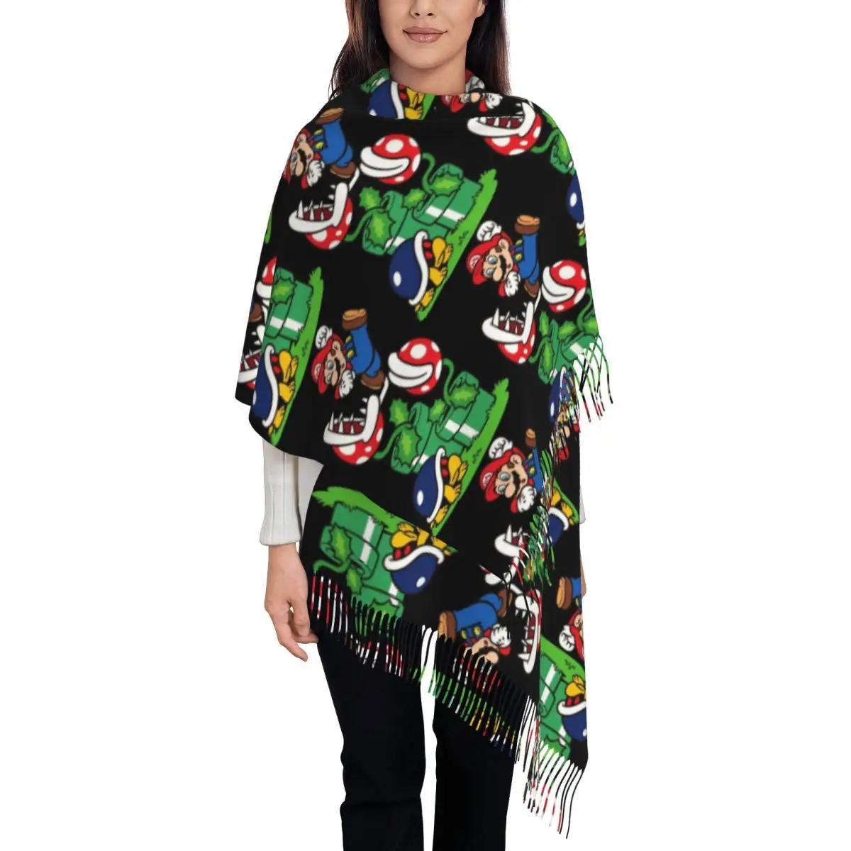Custom M-Marioed Game Scarf Wrap for Women Long Winter Fall Warm Tassel Shawl Unisex Scarves
Custom M-Marioed Game Scarf Wrap for Women Long Winter Fall Warm Tassel Shawl Unisex Scarves