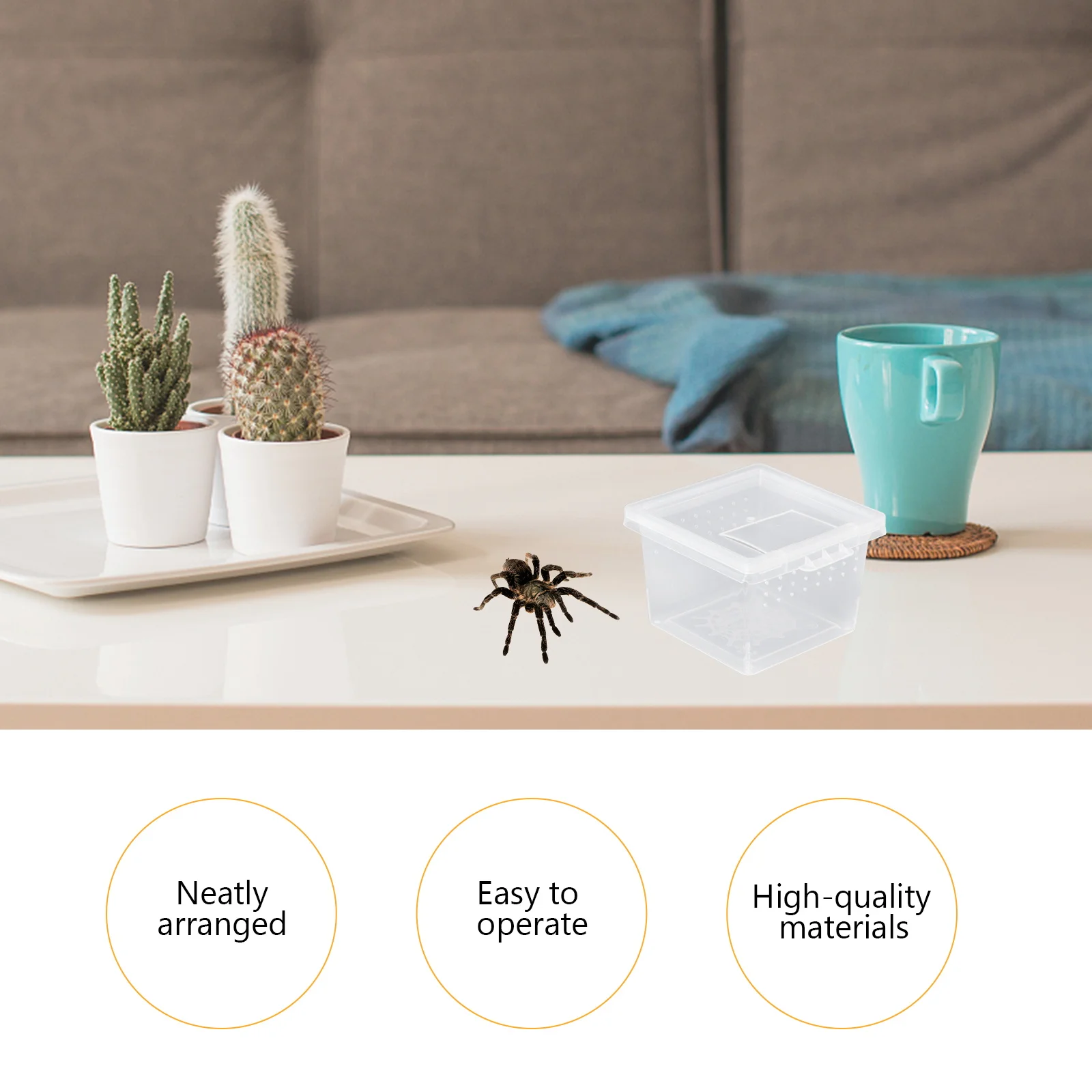 10pcs Tarantula Enclosure Reptile Feeding Box Mini Container Tank Nest Creeper House Pet Supplies High Quality Durable
10pcs Tarantula Enclosure Reptile Feeding Box Mini Container Tank Nest Creeper House Pet Supplies High Quality Durable