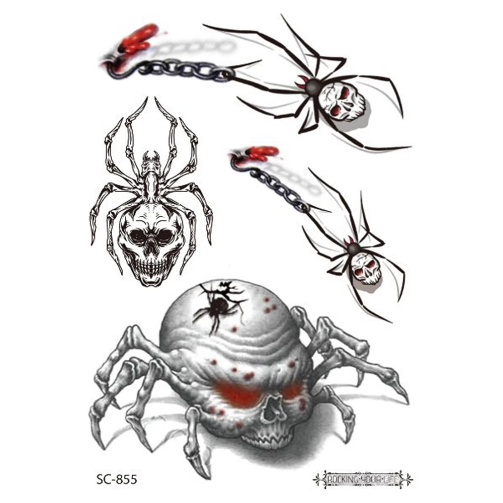 Временная татуировка-наклейка на руку/плечо для женщин, водонепроницаемая, с эффектом страшной татуировки на Хэллоуин, с изображением паука, для боди-арта
Временная татуировка-наклейка на руку/плечо для женщин, водонепроницаемая, с эффектом страшной татуировки на Хэллоуин, с изображением паука, для боди-арта