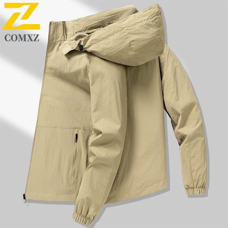 COMXZ 2025 Men Hooded Jacket Coat Zipper Casual Shirt Solid Color Lightweight Detachable Hood Spring Autumn New Arrival
COMXZ 2025 Men Hooded Jacket Coat Zipper Casual Shirt Solid Color Lightweight Detachable Hood Spring Autumn New Arrival