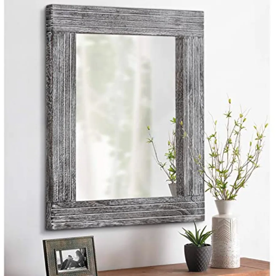 Wall Mirror Rustic Wooden Frame Rectangle Mirror Vintage Hanging Mirror for Bedroom Bathroom Living Room Farmhouse Wall Decor L
Wall Mirror Rustic Wooden Frame Rectangle Mirror Vintage Hanging Mirror for Bedroom Bathroom Living Room Farmhouse Wall Decor L