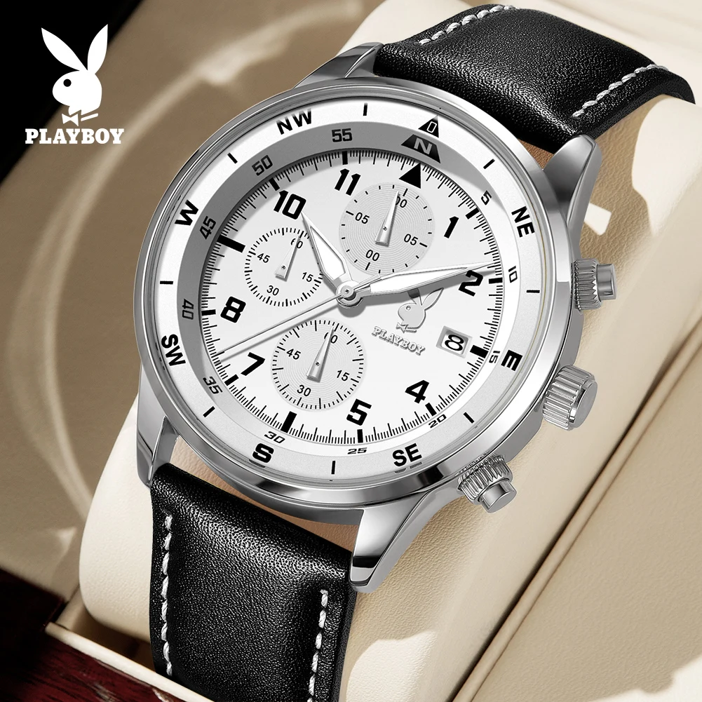 PLAYBOY 3303 Men's Watch Casual Fashion Multifunctional Quartz Watch Luxury Business Wristwatch Waterproof Luminous Date Clock
PLAYBOY 3303 Men's Watch Casual Fashion Multifunctional Quartz Watch Luxury Business Wristwatch Waterproof Luminous Date Clock
