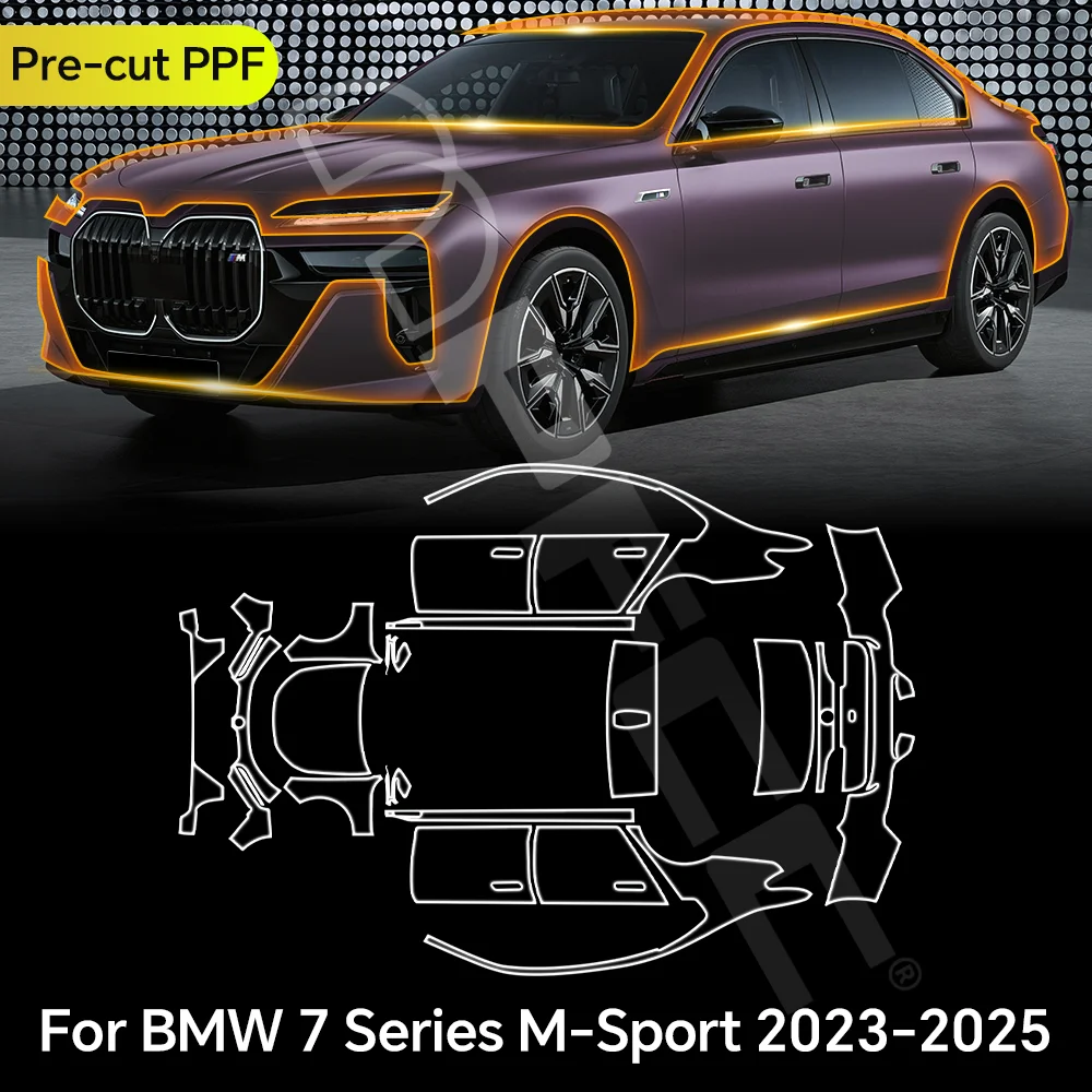 For BMW 7 Series G70 M Sport 2023-2025 TPU Paint Protection Film Clear Bra Car Body Anti-scratch Pre-cut PPF Resistant Invisible
For BMW 7 Series G70 M Sport 2023-2025 TPU Paint Protection Film Clear Bra Car Body Anti-scratch Pre-cut PPF Resistant Invisible