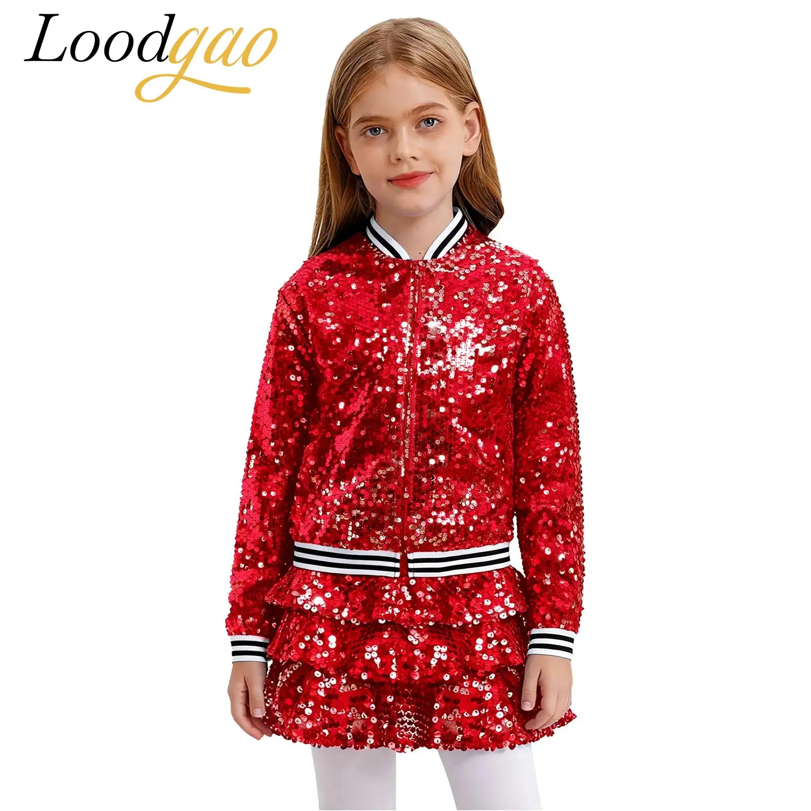 Наряды для дискотеки, модная детская одежда для джазовых танцев с блестками, уличная одежда, музыкальный фестиваль, танцевальная одежда в стиле хип-хоп, детский костюм для выступлений
Наряды для дискотеки, модная детская одежда для джазовых танцев с блестками, уличная одежда, музыкальный фестиваль, танцевальная одежда в стиле хип-хоп, детский костюм для выступлений