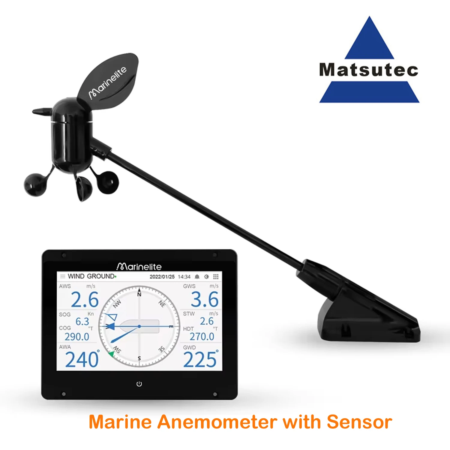 Matsutec Marine Mi9000P Wind Vane and NMEA Marine Anemometer Electronics for Sailing Boats Data Logger Included
Matsutec Marine Mi9000P Wind Vane and NMEA Marine Anemometer Electronics for Sailing Boats Data Logger Included