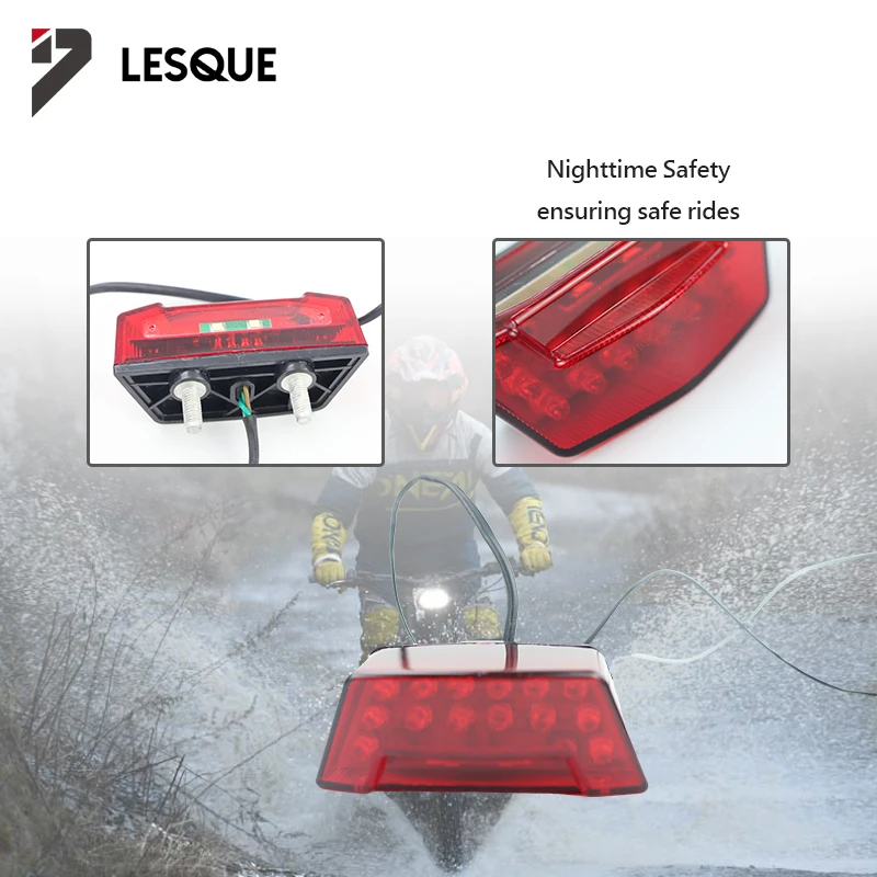 LESQUE Pit Dirt Bike LED Tail Light Brake Stop Lights Rear Taillight Original Replacement For Talaria Sting Electric Scooter
LESQUE Pit Dirt Bike LED Tail Light Brake Stop Lights Rear Taillight Original Replacement For Talaria Sting Electric Scooter