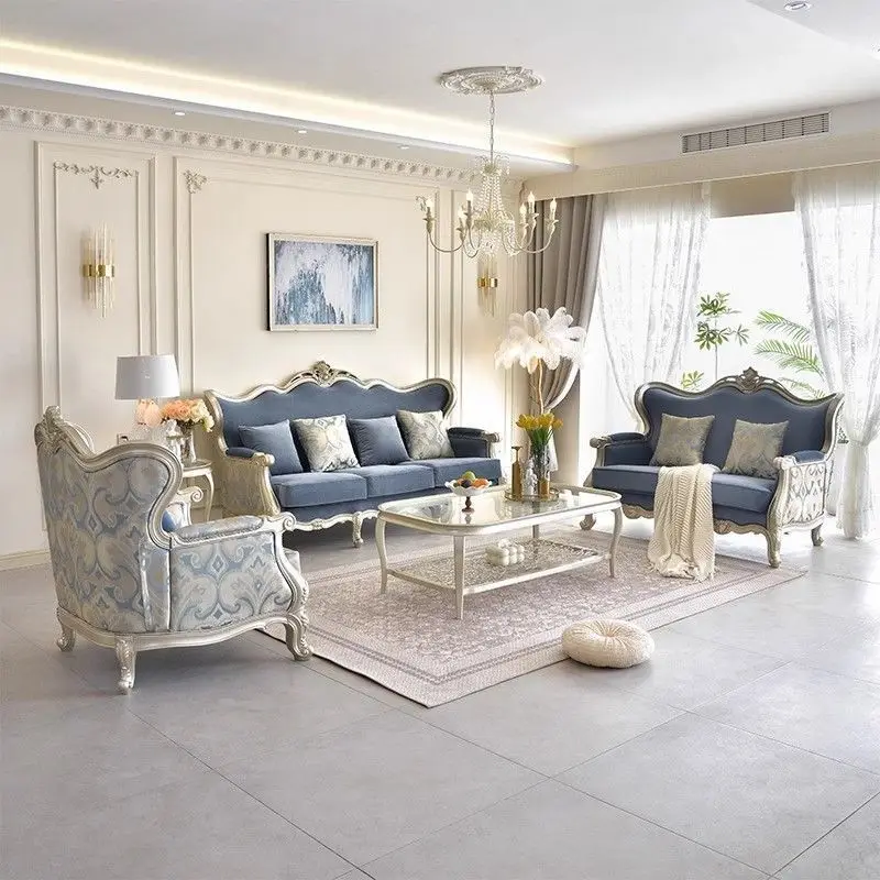 Sofa furniture solid wood carving flower combination fabric living room
Sofa furniture solid wood carving flower combination fabric living room