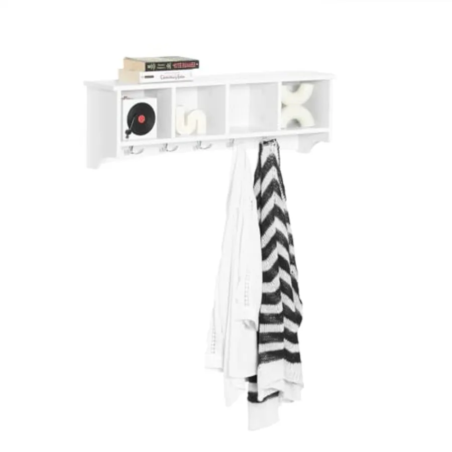 Haotian White Wall Shelf with Coat Hooks, Wall Coat Rack Entryway, Display Storage Unit with 4 Components 5 Bathroom Kitchen Cu
Haotian White Wall Shelf with Coat Hooks, Wall Coat Rack Entryway, Display Storage Unit with 4 Components 5 Bathroom Kitchen Cu
