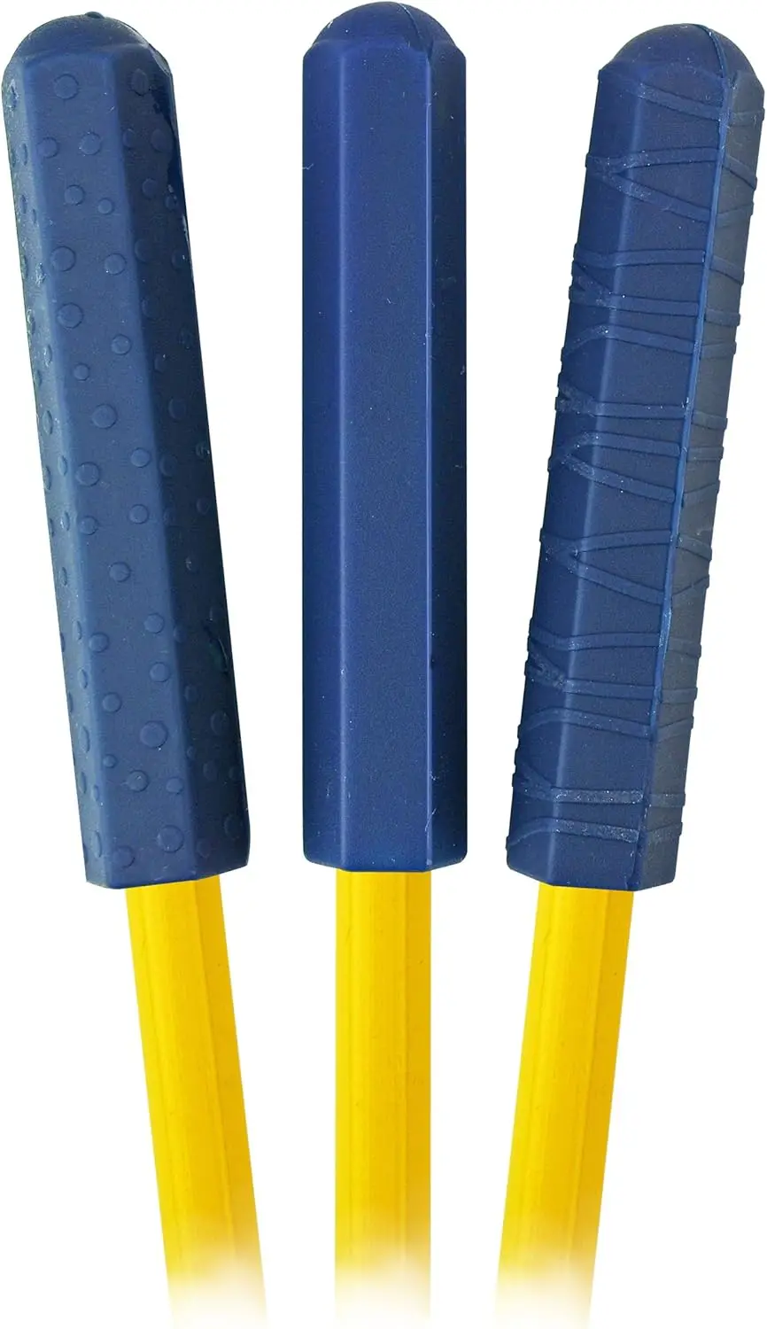 Chewable Pencil Toppers Set of 3 - Navy Blue, Latex-Free, Textured Oral Motor Fidgets for Kids & Adults
Chewable Pencil Toppers Set of 3 - Navy Blue, Latex-Free, Textured Oral Motor Fidgets for Kids & Adults