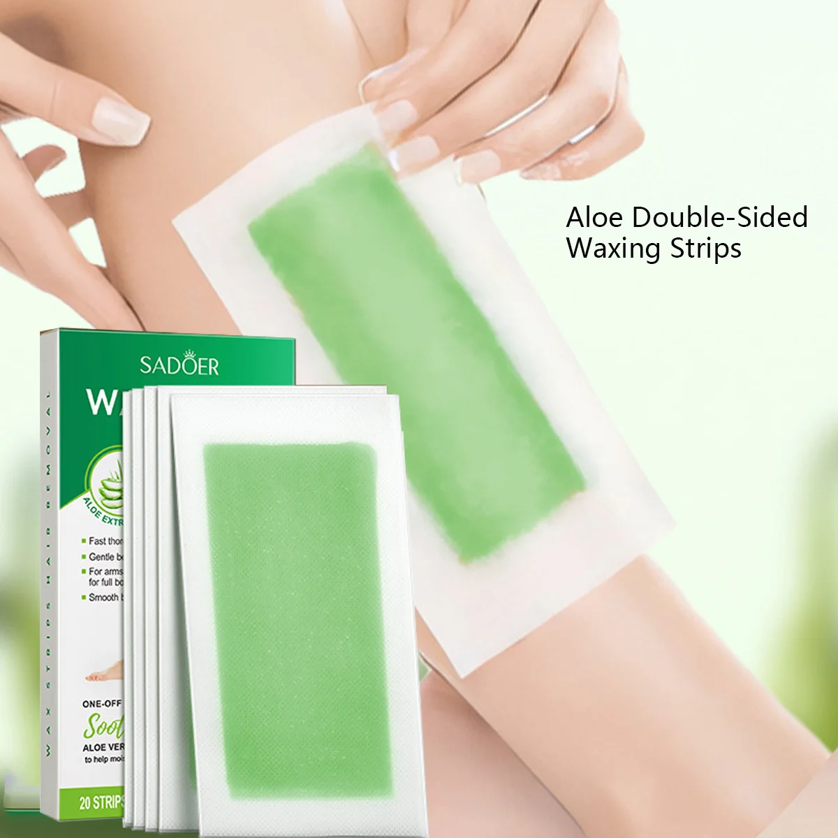 Aloe Vera Double-sided Hair Removal Wax Paper for Armpit and Leg Hair, Body Hair Removal
Aloe Vera Double-sided Hair Removal Wax Paper for Armpit and Leg Hair, Body Hair Removal