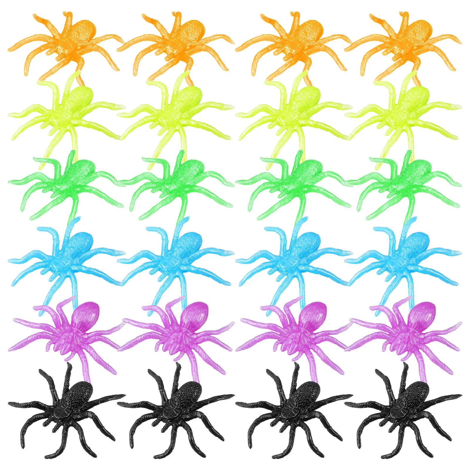 48Pcs Halloween Stretchy Spiders Realistic Mini Fake Spiders for Party Favors Prank Decorations Scary Simulated Spider Supplies
48Pcs Halloween Stretchy Spiders Realistic Mini Fake Spiders for Party Favors Prank Decorations Scary Simulated Spider Supplies