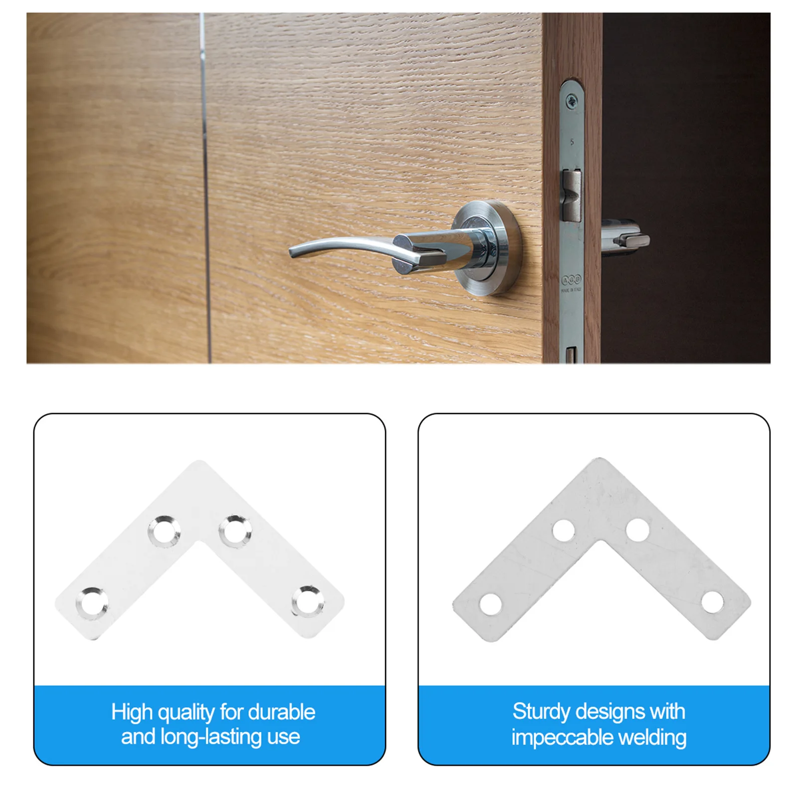 10pcs Stainless Steel Fixed Plate 50Mm*50Mm L-Shape Corner Bracket Angle Support For Wood Furniture Repair Construction Hardware
10pcs Stainless Steel Fixed Plate 50Mm*50Mm L-Shape Corner Bracket Angle Support For Wood Furniture Repair Construction Hardware