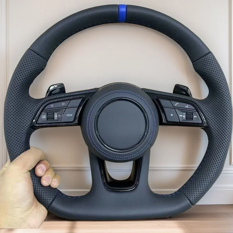 New Products Perforated Leather Steering Wheel For Audi A3 A4 A5 A6 A7 A7L A8 Q5 Q7 Q8 B9 Steering Wheel Car Accessories
New Products Perforated Leather Steering Wheel For Audi A3 A4 A5 A6 A7 A7L A8 Q5 Q7 Q8 B9 Steering Wheel Car Accessories