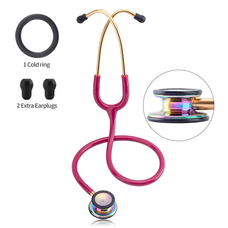 Gold-plated stainless steel double-head stethoscope available in a variety of colors
Gold-plated stainless steel double-head stethoscope available in a variety of colors