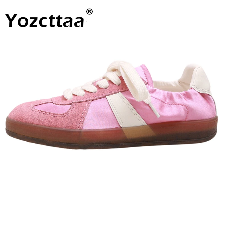 Кроссовки Yozcttaa женские из натуральной кожи, повседневные туфли на шнуровке, плоская подошва, низкий каблук, на шнуровке, дышащие туфли для тенниса, Размеры 35-40
Кроссовки Yozcttaa женские из натуральной кожи, повседневные туфли на шнуровке, плоская подошва, низкий каблук, на шнуровке, дышащие туфли для тенниса, Размеры 35-40