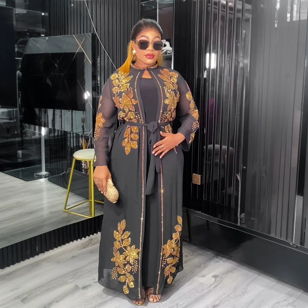 2025 Элегантные африканские платья для женщин, комплект из 2 предметов, шифоновое платье Boubou, мусульманское свадебное вечернее платье Dashiki, африканская одежда
2025 Элегантные африканские платья для женщин, комплект из 2 предметов, шифоновое платье Boubou, мусульманское свадебное вечернее платье Dashiki, африканская одежда