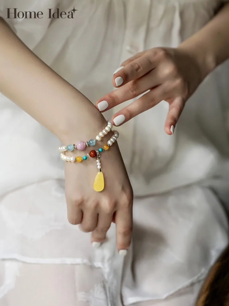 High Quality Women Natural Pearl Bracelet Treasure S925 Silver Jewelry Bead Elegant Female Retro Bracelet
High Quality Women Natural Pearl Bracelet Treasure S925 Silver Jewelry Bead Elegant Female Retro Bracelet