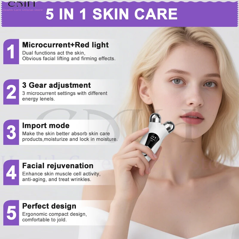 Microcurrent Facial Neck Massager 2 IN 1 Red Light Therapy Warm Massage Anti Aging Skin Tightening V Face Lift Beauty Device
Microcurrent Facial Neck Massager 2 IN 1 Red Light Therapy Warm Massage Anti Aging Skin Tightening V Face Lift Beauty Device