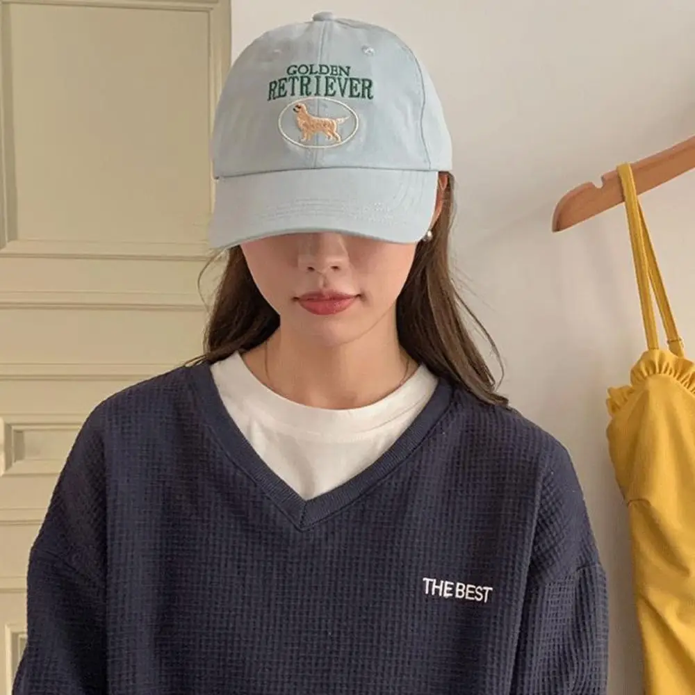 Autumn Korean Style Embroidery Baseball Hat Puppy Casual Sweet Baseball Cap Soild Color Cotton Sunscreen Hat Outdoor 
Autumn Korean Style Embroidery Baseball Hat Puppy Casual Sweet Baseball Cap Soild Color Cotton Sunscreen Hat Outdoor