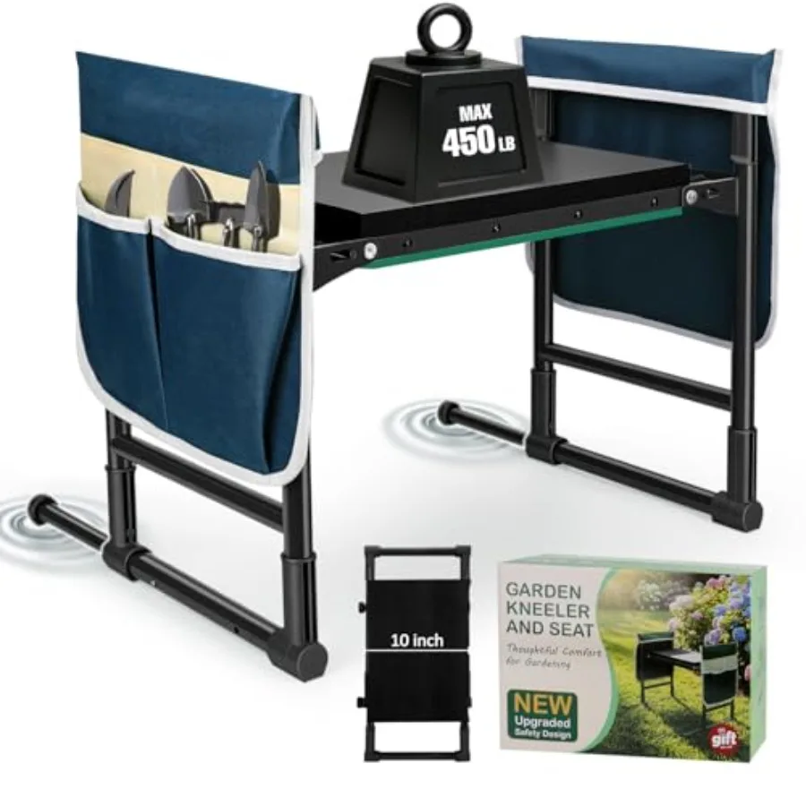 Garden Kneeler and Seat for Seniors Heavy Duty Steel Black Anti-Tip Design with Widened Thick Soft Foam Kneeling Pad Sturdy Han
Garden Kneeler and Seat for Seniors Heavy Duty Steel Black Anti-Tip Design with Widened Thick Soft Foam Kneeling Pad Sturdy Han