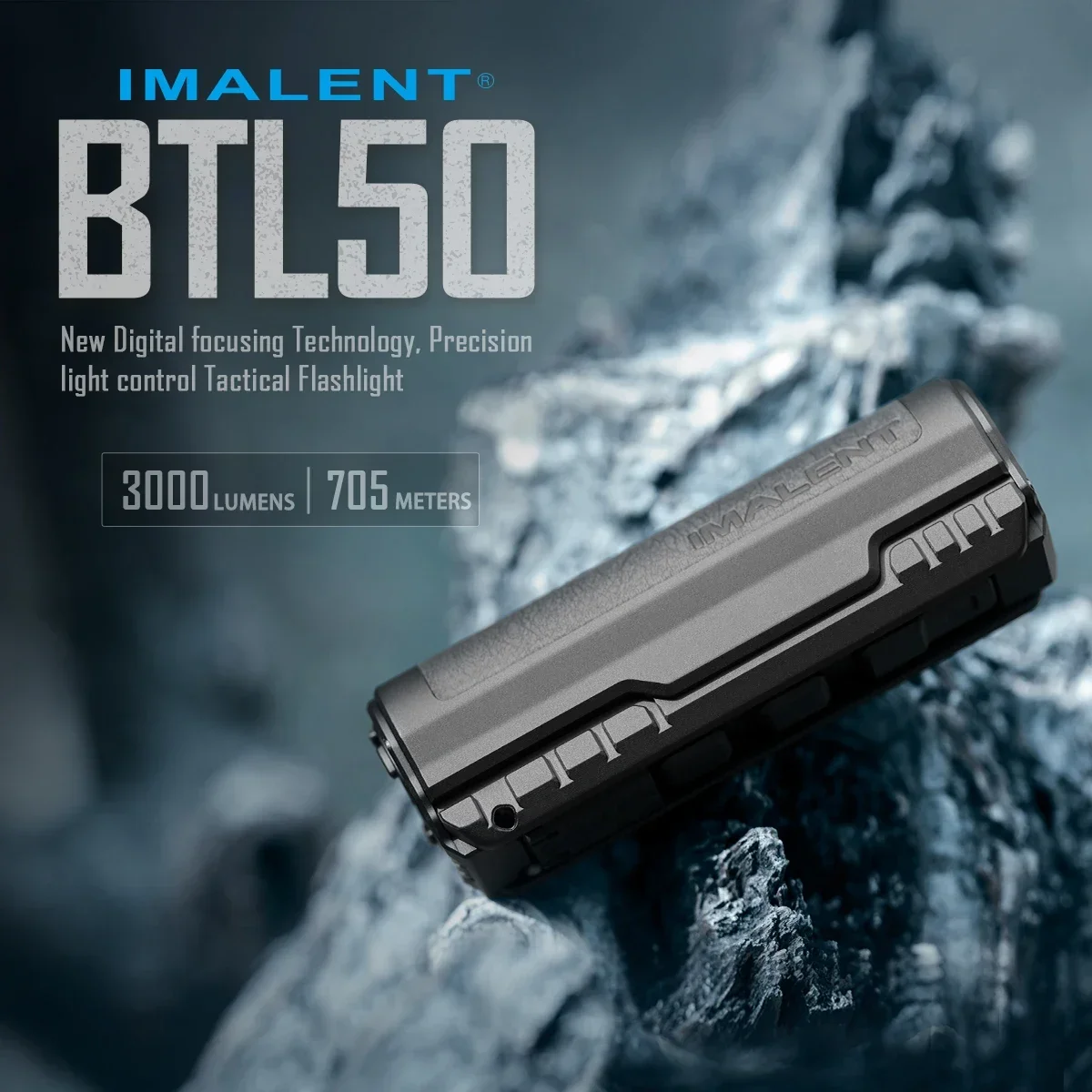 IMALENT BTL50 Digital Zoom Flashlight 3000LM 916M USB-C Rechargeable IP56 Waterproof EDC Torch for Camping Fishing Emergency
IMALENT BTL50 Digital Zoom Flashlight 3000LM 916M USB-C Rechargeable IP56 Waterproof EDC Torch for Camping Fishing Emergency
