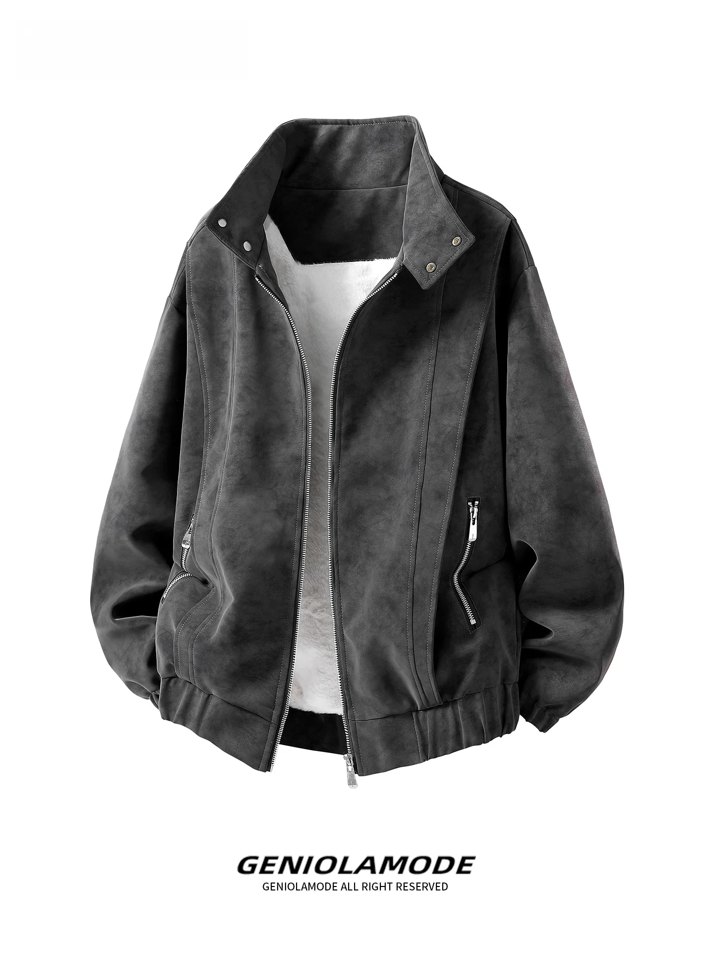 Genio Lamode Men's Suede Jaet Fce Lined Autumn Winter Jaet American Sle Haome Outerwear Loose Fit Zipper Closure
Genio Lamode Men's Suede Jaet Fce Lined Autumn Winter Jaet American Sle Haome Outerwear Loose Fit Zipper Closure