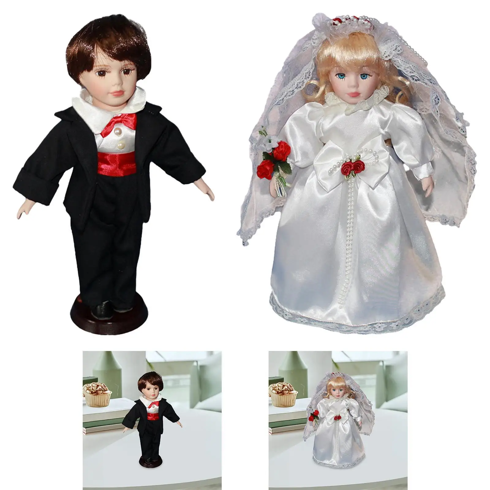 Wedding Porcelain Doll 15.75inch Sculpture Table Centerpiece Tabletop Ornament Ceramic Figurine
Wedding Porcelain Doll 15.75inch Sculpture Table Centerpiece Tabletop Ornament Ceramic Figurine