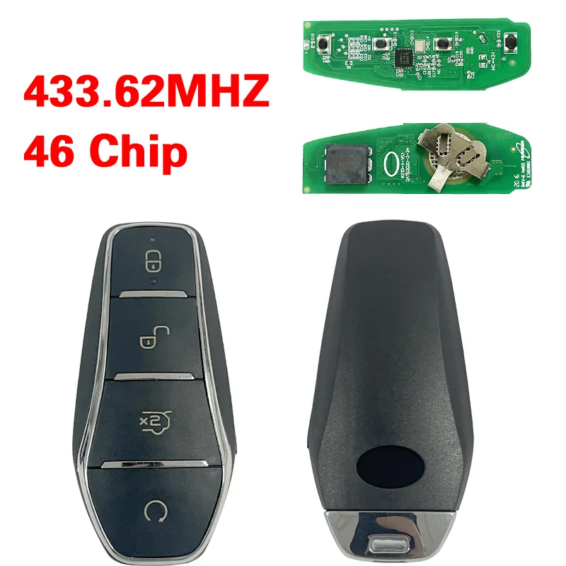 CN085009 Smart Remote Car Key 433.62MHZ FSK ID46/4A Chip For BYD Qin Plus DMI Qin Plus Ev Yuan Plus Son Atto
CN085009 Smart Remote Car Key 433.62MHZ FSK ID46/4A Chip For BYD Qin Plus DMI Qin Plus Ev Yuan Plus Son Atto