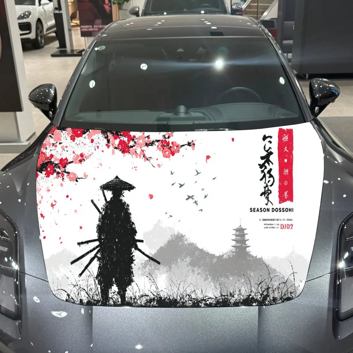 Japanese Samurai Landscape Cherry Blossom PVC Car Hood Wraps, Self-Adhesive Waterproof Car Bonnet Decal Sticker, Car Decoration
Japanese Samurai Landscape Cherry Blossom PVC Car Hood Wraps, Self-Adhesive Waterproof Car Bonnet Decal Sticker, Car Decoration