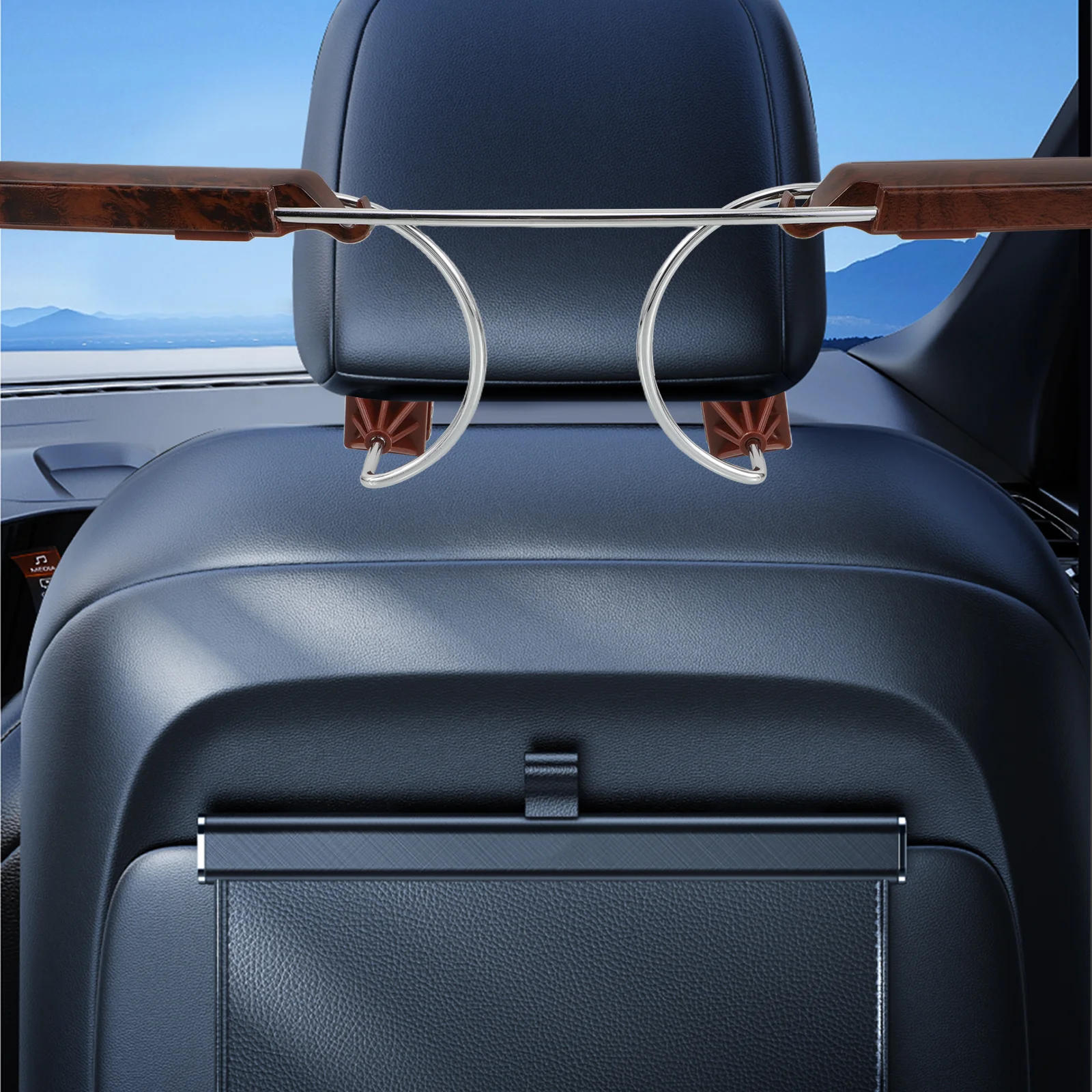 Sturdy Wood Stainless Steel Vehicle Clothes Hanger Car Coat Rack Multifunctional Space-Saving Portable Car Seat Shirt Suit
Sturdy Wood Stainless Steel Vehicle Clothes Hanger Car Coat Rack Multifunctional Space-Saving Portable Car Seat Shirt Suit