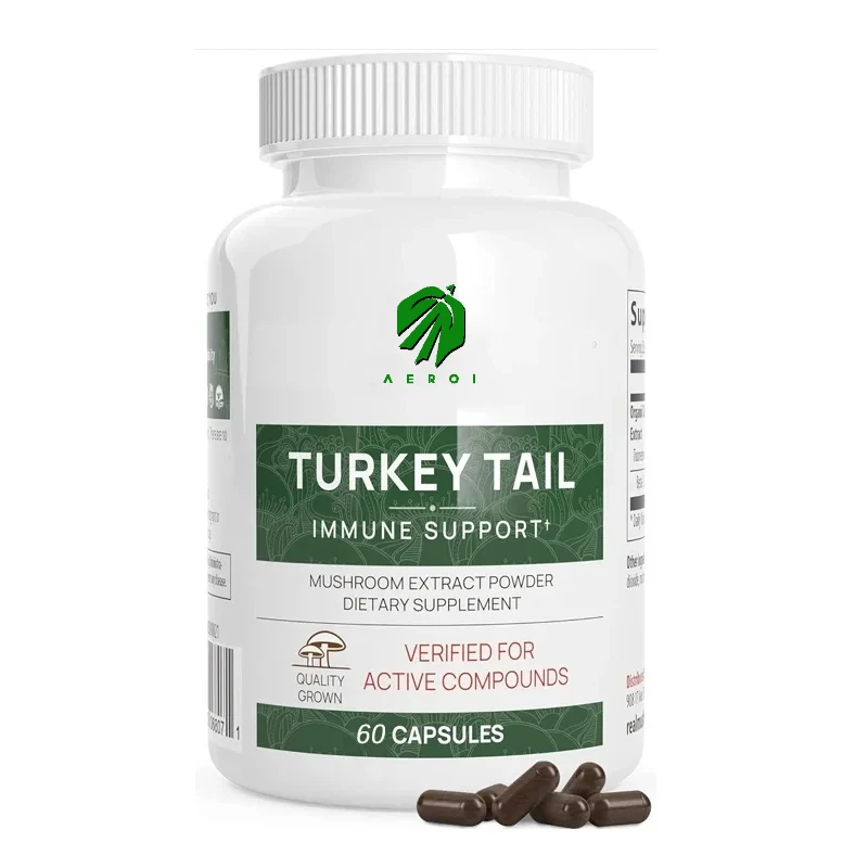 Turkey Tail Mushroom Extract Capsules for Intestine, Energy, Brain, and Immune Support, Non GMO, 60 capsules
Turkey Tail Mushroom Extract Capsules for Intestine, Energy, Brain, and Immune Support, Non GMO, 60 capsules