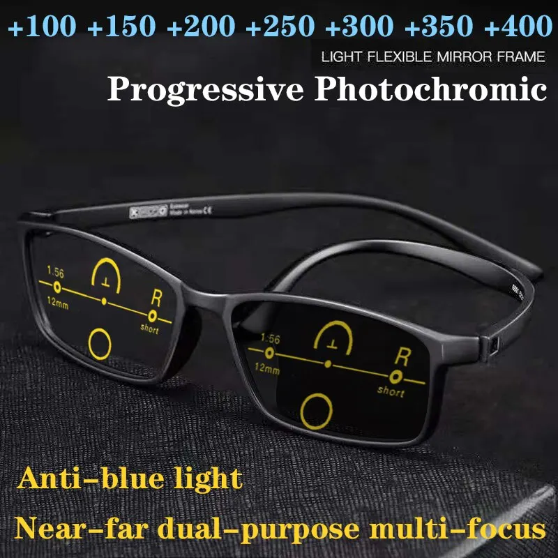 Clara Vida Progressive Photochromic Glasses Men Women Near-far Multi-focus Light Reading Glasses 1 +1.5 +2 +2.5 +3 +3.5 +4
Clara Vida Progressive Photochromic Glasses Men Women Near-far Multi-focus Light Reading Glasses 1 +1.5 +2 +2.5 +3 +3.5 +4