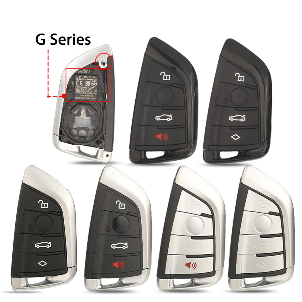 jingyuqin 4 Button Replacement Smart card remote car key case shell For BMW G Serieschassis Optional colors: black and white
jingyuqin 4 Button Replacement Smart card remote car key case shell For BMW G Serieschassis Optional colors: black and white