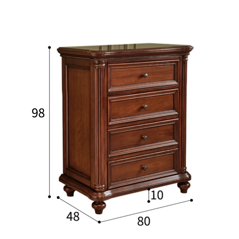 American classical golden silk pomelo all solid wood six chest cabinet bedroom furniture high chest cabinet
American classical golden silk pomelo all solid wood six chest cabinet bedroom furniture high chest cabinet