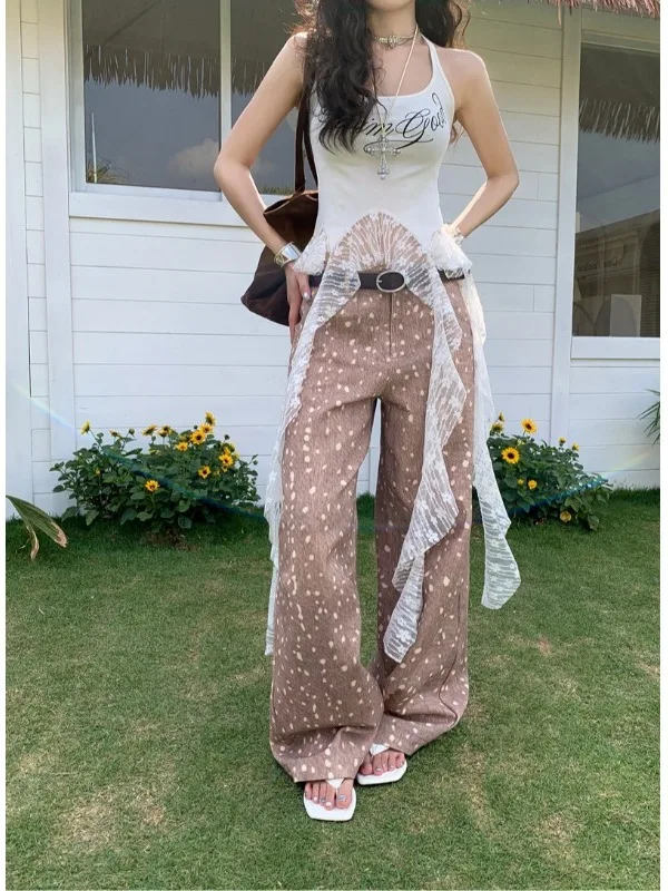 Retro Spot Deer Wide Leg Jeans Women Summer 2026 New Style Sexy Low Waist Straight Cut Long Pants Commute Style Casual Jeans
Retro Spot Deer Wide Leg Jeans Women Summer 2026 New Style Sexy Low Waist Straight Cut Long Pants Commute Style Casual Jeans