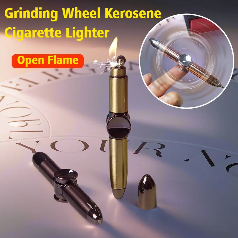 Newest Grinding Wheel Cigar Lighter Gyro Pen Coal Oil Igniter Smoke Windproof Open Fire Cigarette Lighters & Smoking Accessories
Newest Grinding Wheel Cigar Lighter Gyro Pen Coal Oil Igniter Smoke Windproof Open Fire Cigarette Lighters & Smoking Accessories