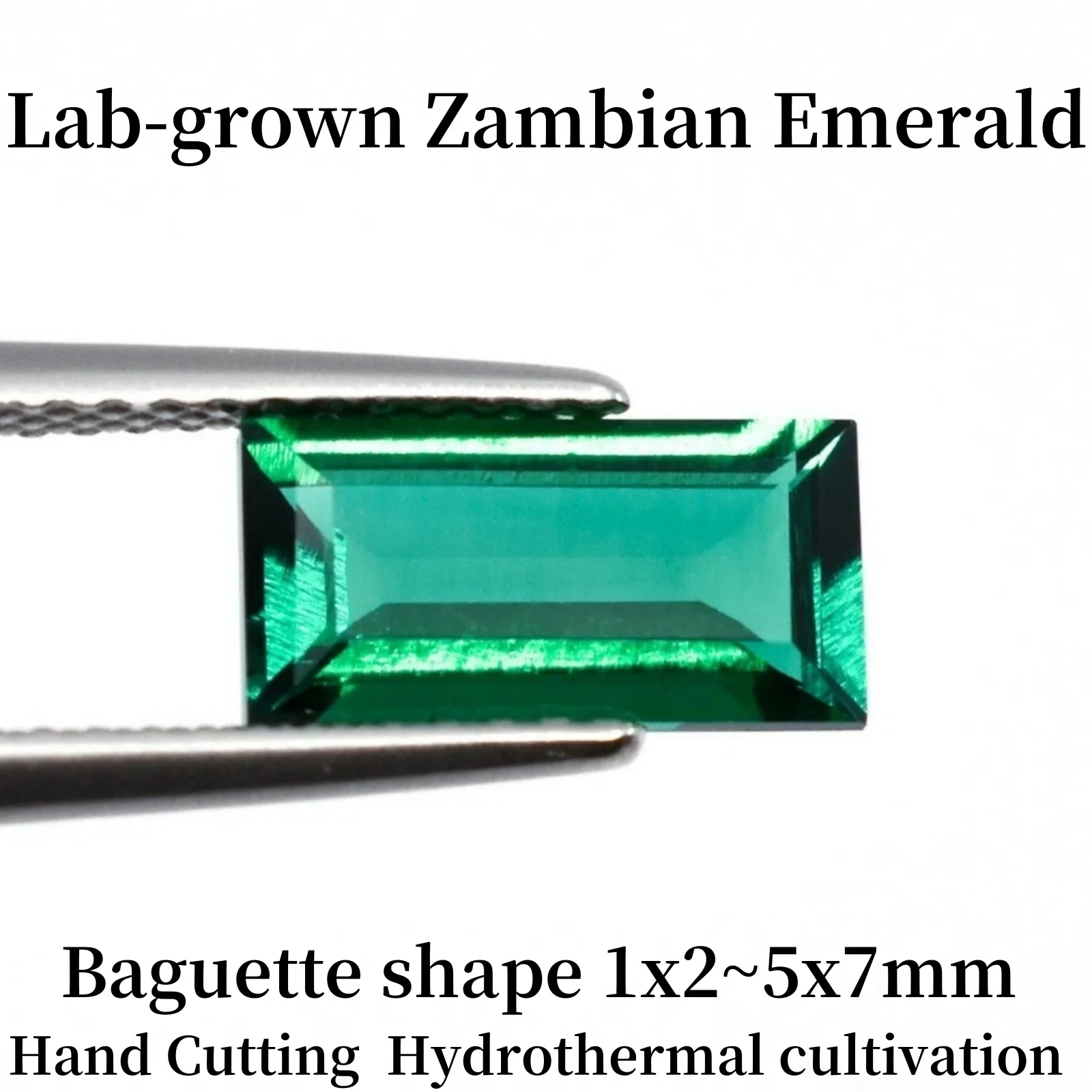 Lab Grown Zambian Emerald Hydrothermal Hand Cutting Rectangle Shape Baguette cut Loose Green Gemstone Beads for Bracelet Pendant
Lab Grown Zambian Emerald Hydrothermal Hand Cutting Rectangle Shape Baguette cut Loose Green Gemstone Beads for Bracelet Pendant
