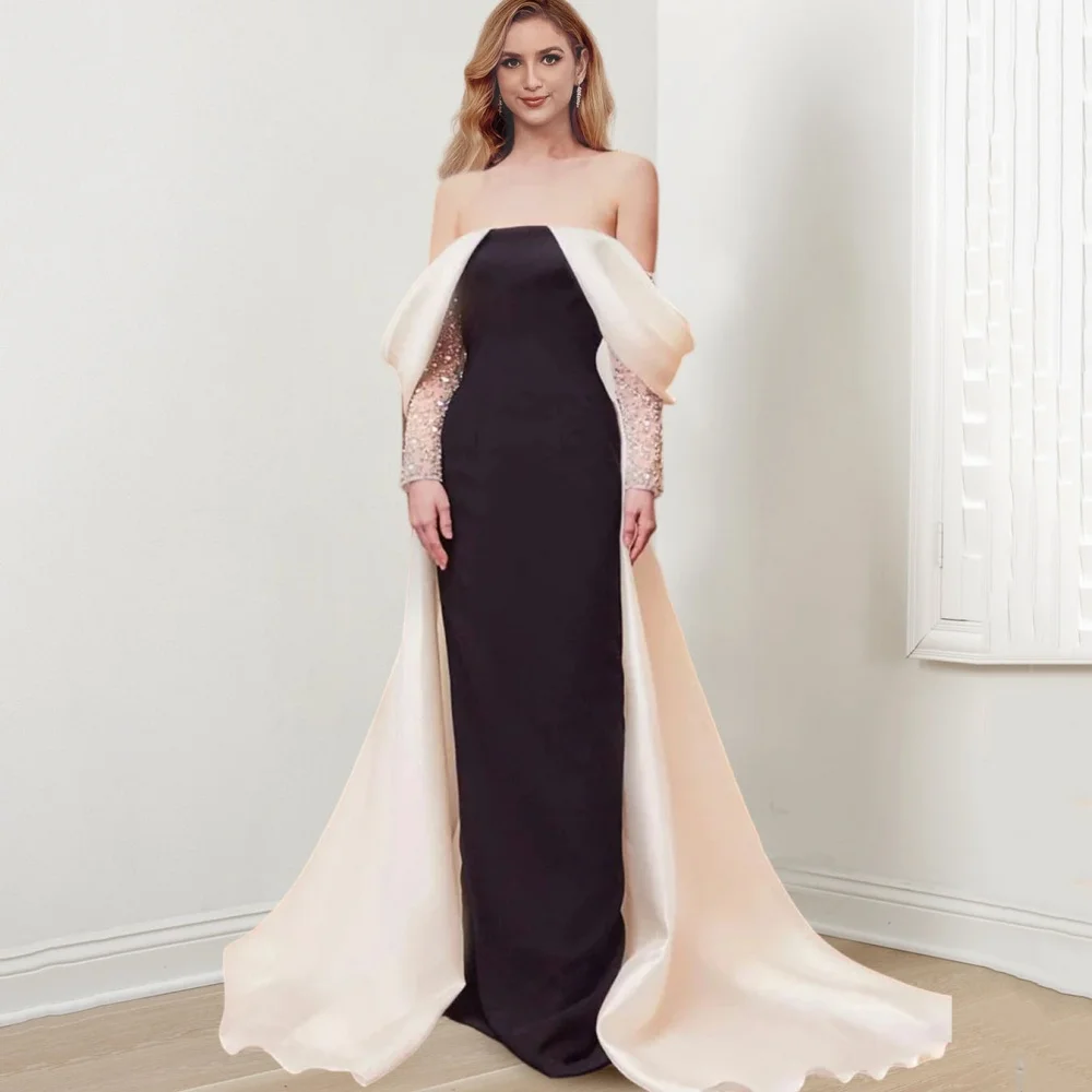 Elegant Off Shoulder Prom Dresses Crystal Customized Strapless Party Dresses Straight Evening Dresses فساتين سهرة
Elegant Off Shoulder Prom Dresses Crystal Customized Strapless Party Dresses Straight Evening Dresses فساتين سهرة