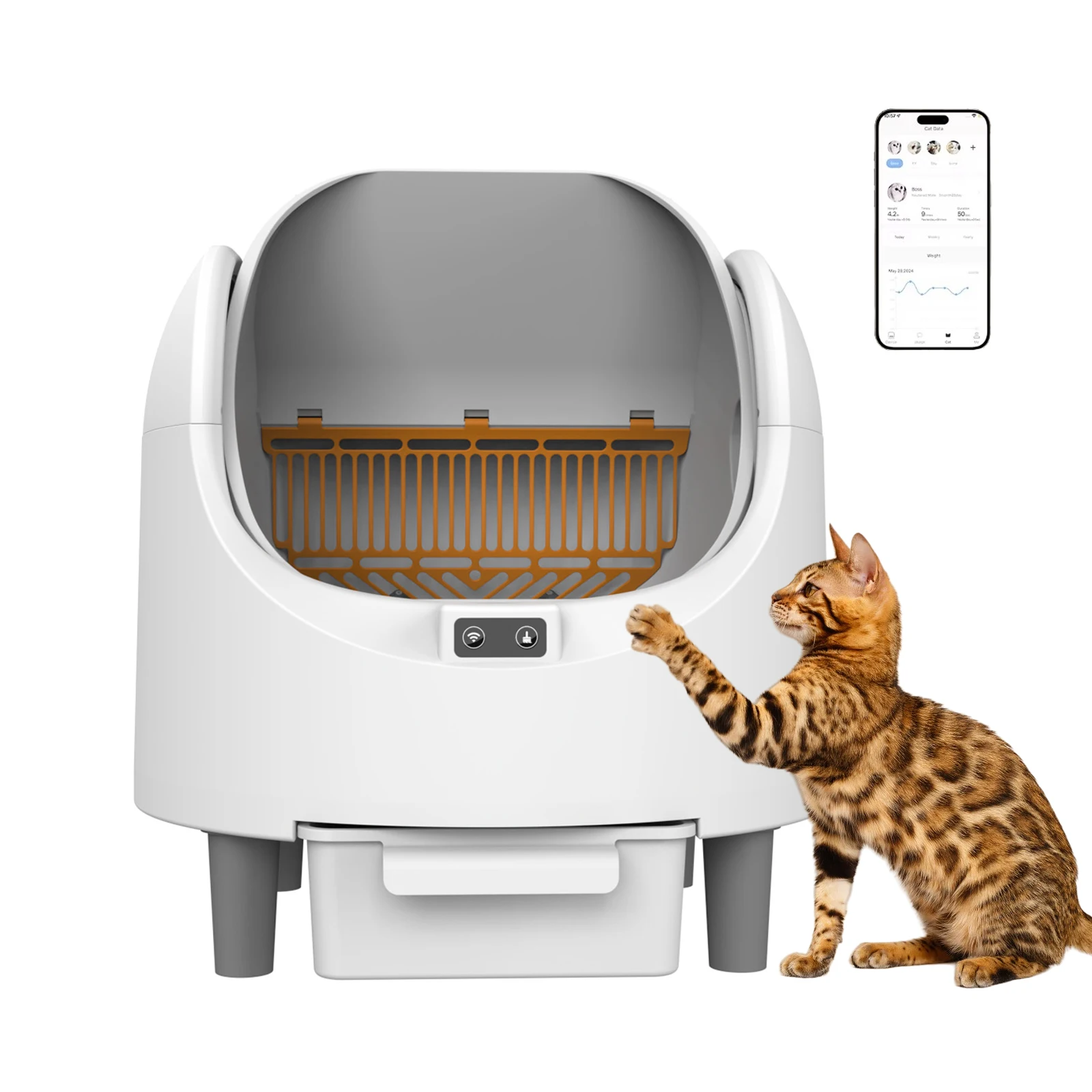 Автоматический ящик для кошачьего туалета открытой конструкции, датчик самоочистки, защита безопасности, умная система мониторинга здоровья домашних животных, OEM, кошачий туалет
Автоматический ящик для кошачьего туалета открытой конструкции, датчик самоочистки, защита безопасности, умная система мониторинга здоровья домашних животных, OEM, кошачий туалет