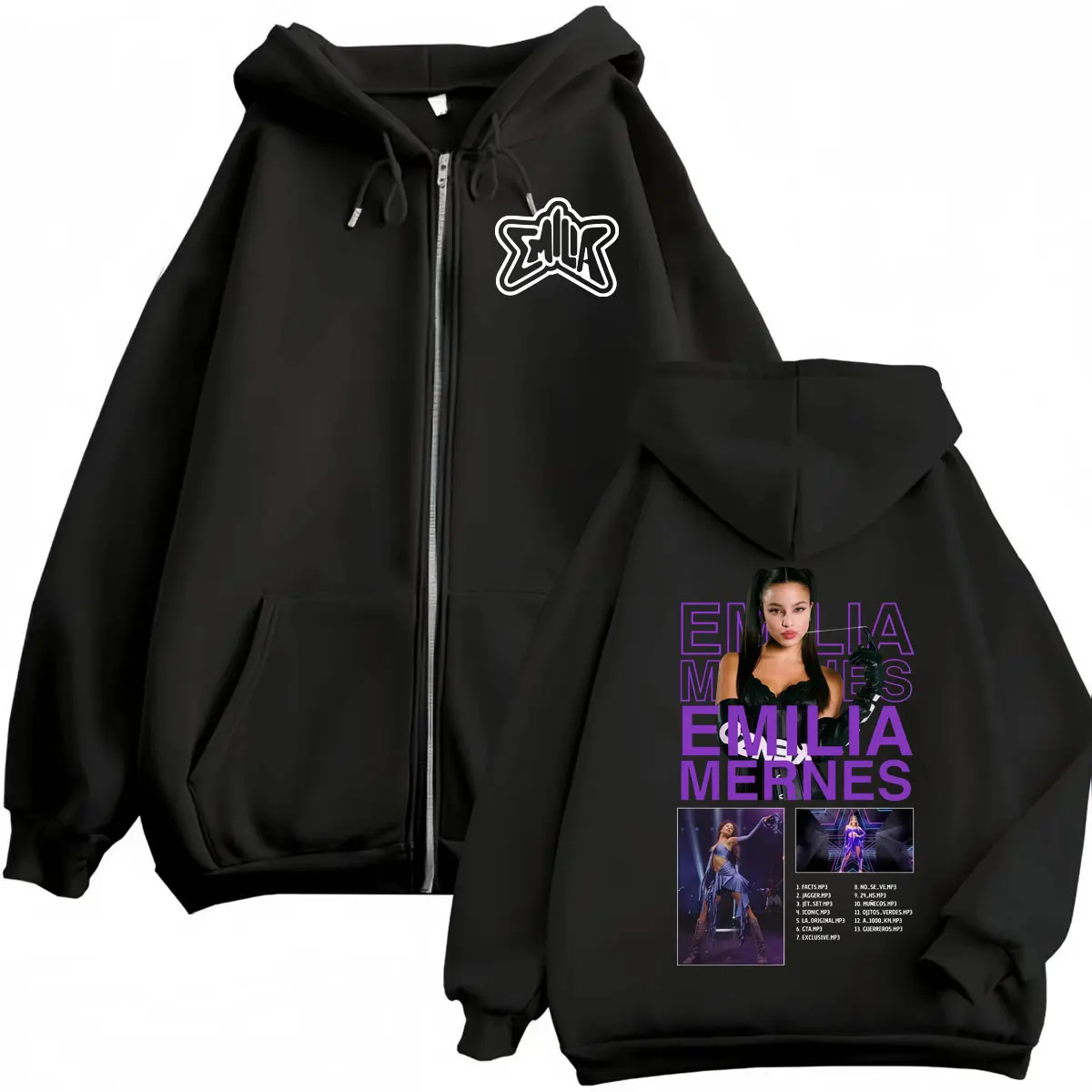 Emilia Mernes MP3 Tour 2025 Zipper Hoodie Fashion Pop Music Zip Up Hooded Sweatshirts Men Women Clothing Y2k Aesthetic Pullovers
Emilia Mernes MP3 Tour 2025 Zipper Hoodie Fashion Pop Music Zip Up Hooded Sweatshirts Men Women Clothing Y2k Aesthetic Pullovers